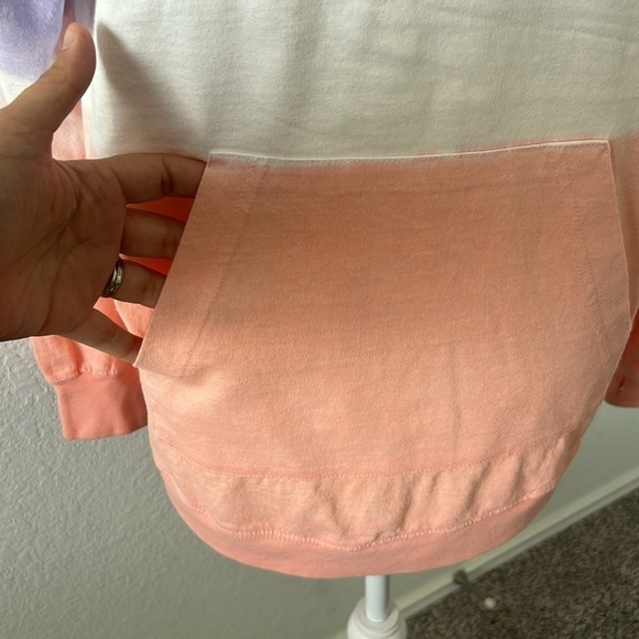 NWOT Spirit Jersey 100% Cotton Oversized Colorblock Ombre Hoodie in Size Medium - Picture 7 of 12